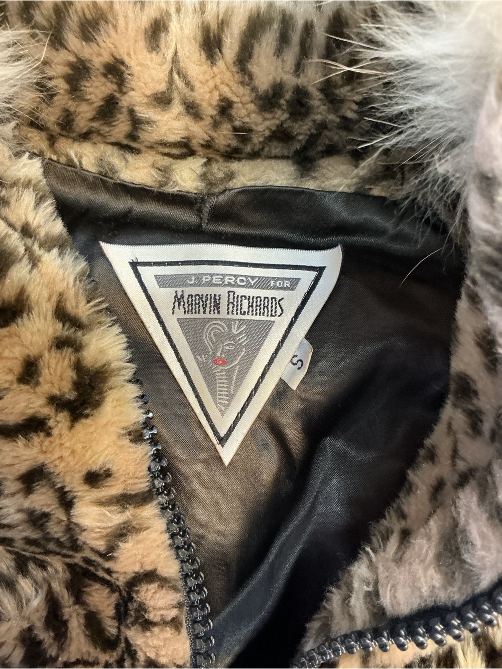 Marvin Richard’s Vintage Cool Girl Leopard Print Faux Fur Hooded Coat - Picture 3 of 4